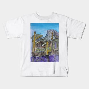 Watercolor Sketch - 7 Issaquah Dock, Sausalito, Califonia 2012 Kids T-Shirt